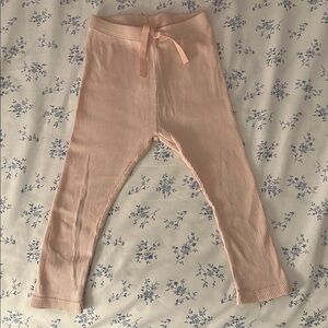 Zara Pink Ribbed Leggings 12-18M